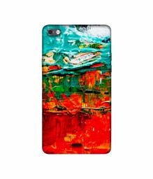 Amazon Brand - Solimo Designer Green and Orange Glass Color 3D Printed Hard Back Case Mobile Cover for Micromax Canvas Sliver 5 Q450