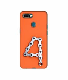 Amazon Brand - Solimo Designer Number Four 3D Printed Hard Back Case Mobile Cover for Oppo A7