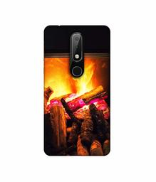 Amazon Brand - Solimo Designer Born Fire 3D Printed Hard Back Case Mobile Cover for Nokia 6.1 Plus