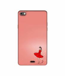 Amazon Brand - Solimo Designer Red Dress Lady 3D Printed Hard Back Case Mobile Cover for Micromax Canvas Sliver 5 Q450