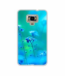 Amazon Brand - Solimo Designer Blue Flower UV Printed Soft Back Case Mobile Cover for Samsung Z4