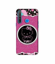 Amazon Brand - Solimo Designer Kitty with Glitter 3D Printed Hard Back Case Mobile Cover for Realme 5