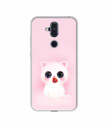 Amazon Brand - Solimo Designer Kitty UV Printed Soft Back Case Mobile Cover for Nokia 8.1