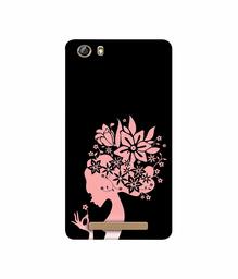 Amazon Brand - Solimo Designer Pink Color Lady Vector 3D Printed Hard Back Case Mobile Cover for Gionee Marathon M5 lite