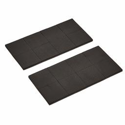 AmazonBasics Rubber Furniture Pads, Black, 2'' Square, 16 pcs