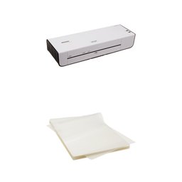 AmazonBasics Thermal Laminator and Thermal Laminating Pouches (Pack of 100) Set