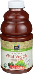 365 Everyday Value, Juice Vital Veggie Organic, 32 Fl Oz