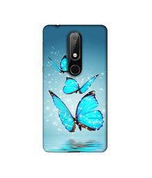 Amazon Brand - Solimo Designer Flying Butterflies 3D Printed Hard Back Case Mobile Cover for Nokia 6.1 Plus