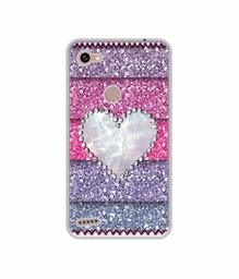 Amazon Brand - Solimo Designer Stone Heart UV Printed Soft Back Case Mobile Cover for Spice F302