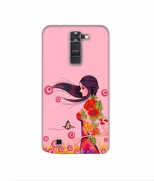 Amazon Brand - Solimo Designer Lady Vector Pattern 3D Printed Hard Back Case Mobile Cover for LG K7