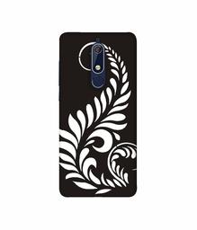 Amazon Brand - Solimo Designer Simple White Rangoli 3D Printed Hard Back Case Mobile Cover for Nokia 5.1