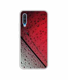 Amazon Brand - Solimo Designer Water Drop On Glass UV Printed Soft Back Case Mobile Cover for Samsung Galaxy A50