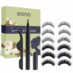 Eono by Amazon - Magic Eyeliner and False Eyelashes, No Magnetic Eyeliner, Self-Adhesive Eyeliner, Waterproof and Durable