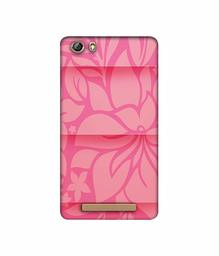 Amazon Brand - Solimo Designer Pink Flower Banch Print On Cloth 3D Printed Hard Back Case Mobile Cover for Gionee Marathon M5 lite