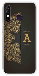 Amazon Brand - Solimo Designer Multicolor Black Pattern Alphabet-A Printed Soft Back Case Mobile Cover for Infinix Hot 8