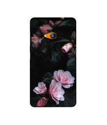 Amazon Brand - Solimo Designer Dark Flowers Photography 3D Printed Hard Back Case Mobile Cover for Microsoft Lumia 535