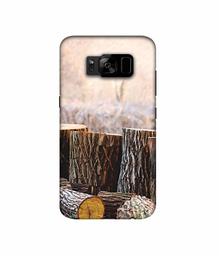 Amazon Brand - Solimo Designer Wood logs 3D Printed Hard Back Case Mobile Cover for Samsung Galaxy S8 Plus