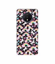 Amazon Brand - Solimo Designer Unicorn Texture 3D Printed Hard Back Case Mobile Cover for OnePlus 7T