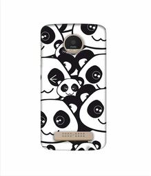 Amazon Brand - Solimo Designer Panda Texture 3D Printed Hard Back Case Mobile Cover for Motorola Moto Z Play