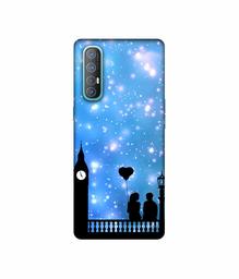 Amazon Brand - Solimo Designer Love Couple Vector 3D Printed Hard Back Case Mobile Cover for Oppo Reno 3 Pro