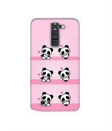 Amazon Brand - Solimo Designer Panda Pattern 3D Printed Hard Back Case Mobile Cover for LG K7