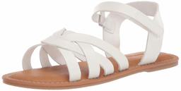 Amazon Essentials Strappy Sandal, White, 9 Toddler