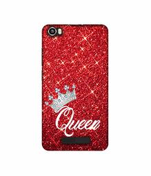 Amazon Brand - Solimo Designer Queen On Red Glitter UV Printed Soft Back Case Mobile Cover for Lava Iris X8