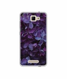 Amazon Brand - Solimo Designer Purple Flowers UV Printed Soft Back Case Mobile Cover for Panasonic Eluga I3