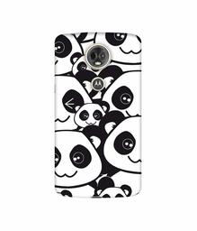 Amazon Brand - Solimo Designer Panda Texture 3D Printed Hard Back Case Mobile Cover for Motorola Moto E5 Plus