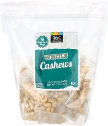 365 EVERYDAY VALUE Whole Cashews Multipack, 15.6 OZ