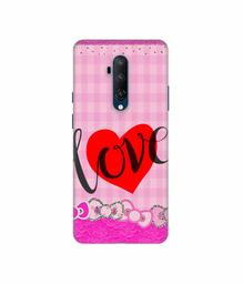 Amazon Brand - Solimo Designer Love Print On Cloth Pattern 3D Printed Hard Back Case Mobile Cover for OnePlus 7T Pro