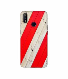 Amazon Brand - Solimo Designer Red and Cream Color Wood 3D Printed Hard Back Case Mobile Cover for Realme 3 Pro