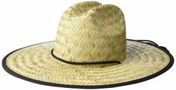 Amazon Brand - 28 Palms Men's Lifeguard Sun Hat, Straw/Hula Girl Trim, One Size