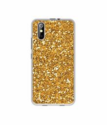 Amazon Brand - Solimo Designer Golden Sparkle UV Printed Soft Back Case Mobile Cover for iKall K200