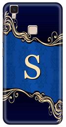 Amazon Brand - Solimo Designer Blue Pattern Alphabet-S 3D Printed Hard Back Case Mobile Cover for Vivo V3 Max