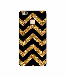 Amazon Brand - Solimo Designer Golden Zik Zak Pattern 3D Printed Hard Back Case Mobile Cover for Huawei P9 lite