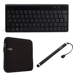 AmazonBasics Tablet Sleeve, Wireless Keyboard and Stylus