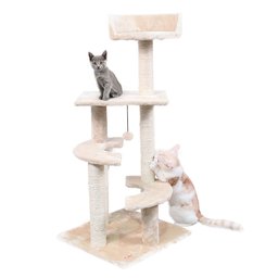 [Amazonブランド] Umi.(ウミ) キャットタワー 猫タワー ミニ 小型 猫ベッド 爪とぎ おもちゃ おしゃれ 省スペースストレス解消 運動不足 安定性抜群 ベージュ