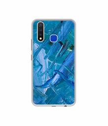 Amazon Brand - Solimo Designer Blue Paint UV Printed Soft Back Case Mobile Cover for Vivo U20