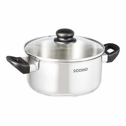 Amazon Brand - Solimo Premium Stainless Steel 20cm Dutch Oven with lid