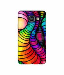 Amazon Brand - Solimo Designer Semi Circle Texture 3D Printed Hard Back Case Mobile Cover for Samsung Galaxy A3 (2016)