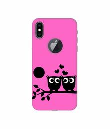 Amazon Brand - Solimo Designer Love Birds Vector 3D Printed Hard Back Case Mobile Cover for Apple iPhone Xs Max (Logo Cut)