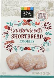 365 Everyday Value, Snickerdoodle Shortbread Cookies, 4.9 oz