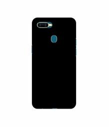 Amazon Brand - Solimo Designer Solid Black 3D Printed Hard Back Case Mobile Cover for Oppo A7