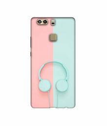 Amazon Brand - Solimo Designer Head Phone 3D Printed Hard Back Case Mobile Cover for Huawei P9 Plus