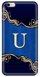 Amazon Brand - Solimo Designer Blue Pattern Alphabet-U 3D Printed Hard Back Case Mobile Cover for Apple iPhone 6s Plus