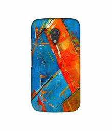 Amazon Brand - Solimo Designer Sky Blue and Orange Canvas 3D Printed Hard Back Case Mobile Cover for Motorola Moto G 2nd Generation