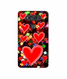 Amazon Brand - Solimo Designer Heart Texture on Glitters 3D Printed Hard Back Case Mobile Cover for LG V20