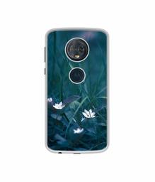 Amazon Brand - Solimo Designer White Flower UV Printed Soft Back Case Mobile Cover for Motorola Moto G6 Plus