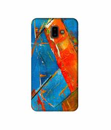 Amazon Brand - Solimo Designer Sky Blue and Orange Canvas 3D Printed Hard Back Case Mobile Cover for Samsung Galaxy J6 Plus